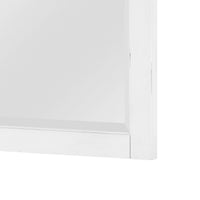 Gemi Dresser Mirror, Antique White Rub Through Finish Wood 34x39 Square - BM351981