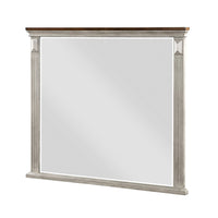 Kova Dresser Mirror, Routed Pilasters, Gray and Brown 38x47 Rectangular - BM351982