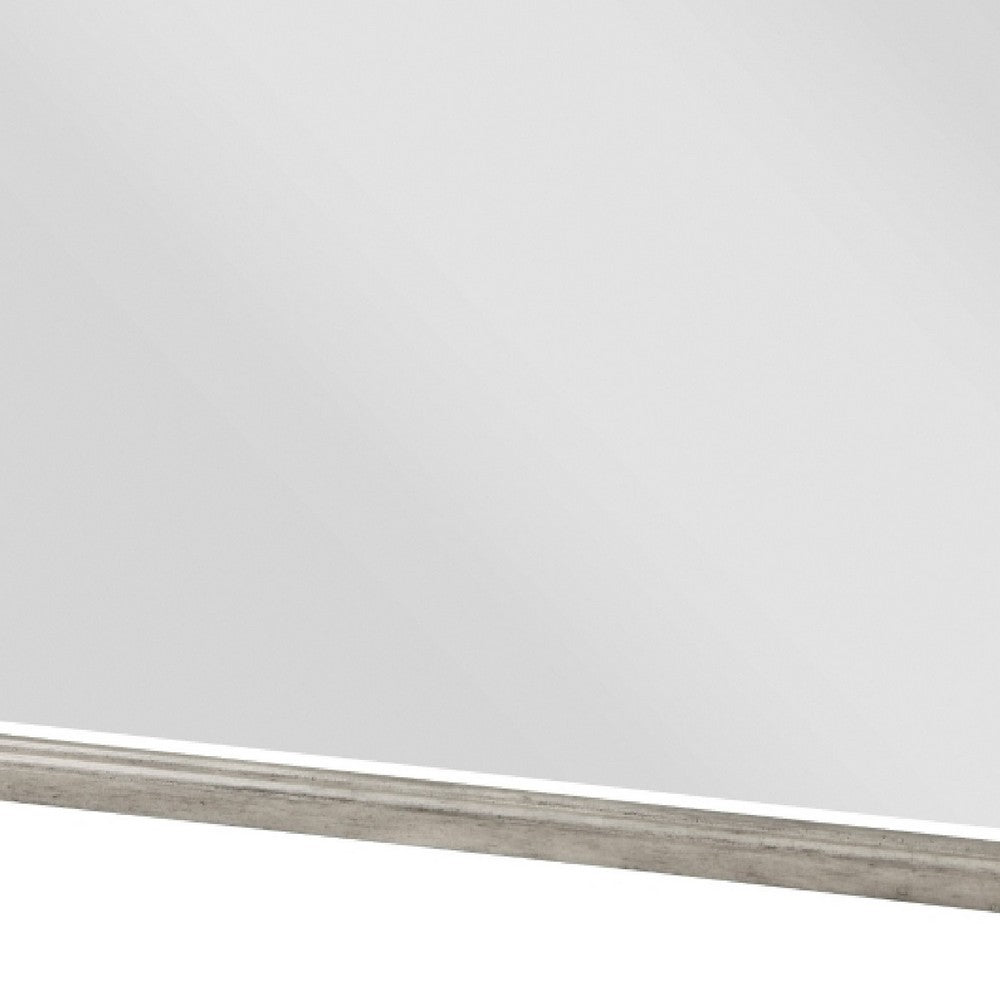 Kova Dresser Mirror, Routed Pilasters, Gray and Brown 38x47 Rectangular - BM351982
