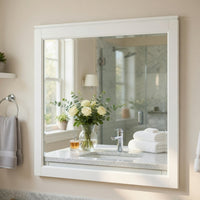 Thiem Dresser Mirror, Picture Frame Molding, White 37x41 Rectangular - BM351983