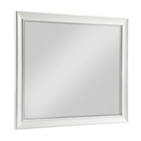 Lyni Dresser Mirror, Traditional Frame, White Wood, 37x44 Rectangular - BM351984