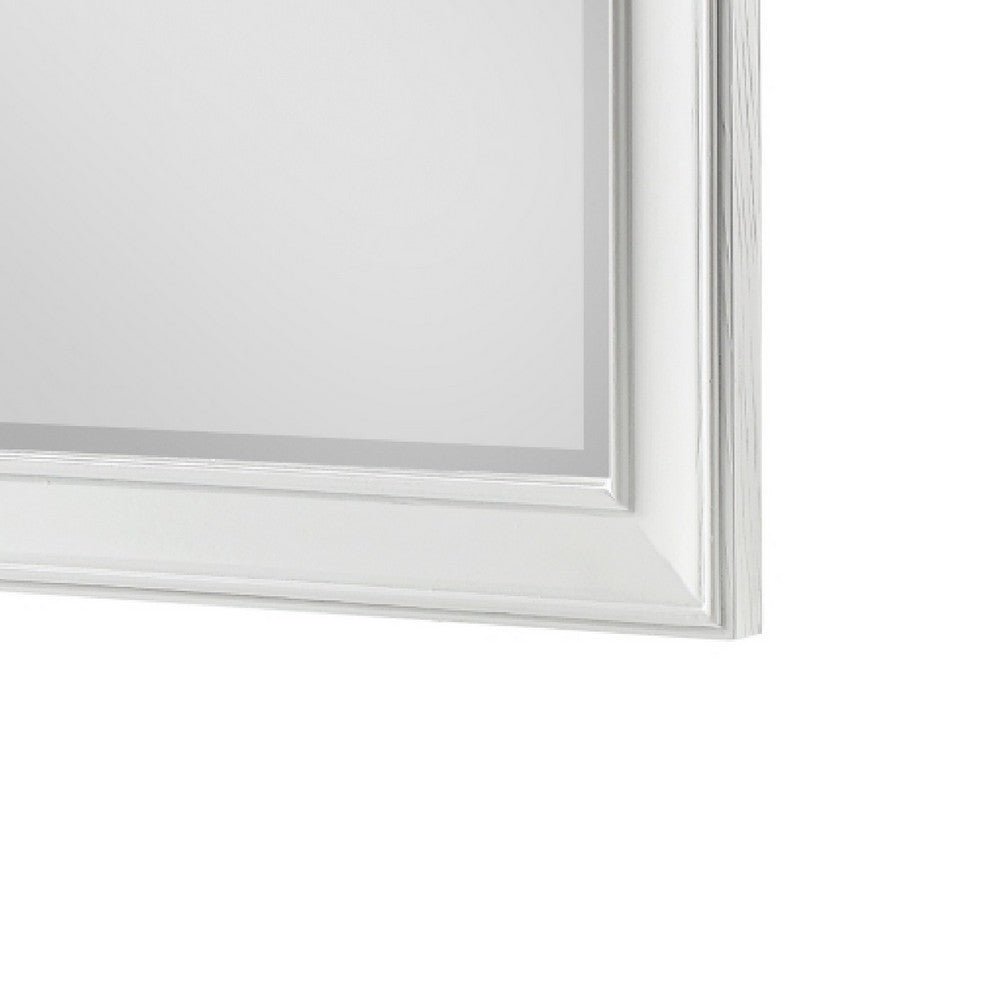 Lyni Dresser Mirror, Traditional Frame, White Wood, 37x44 Rectangular - BM351984