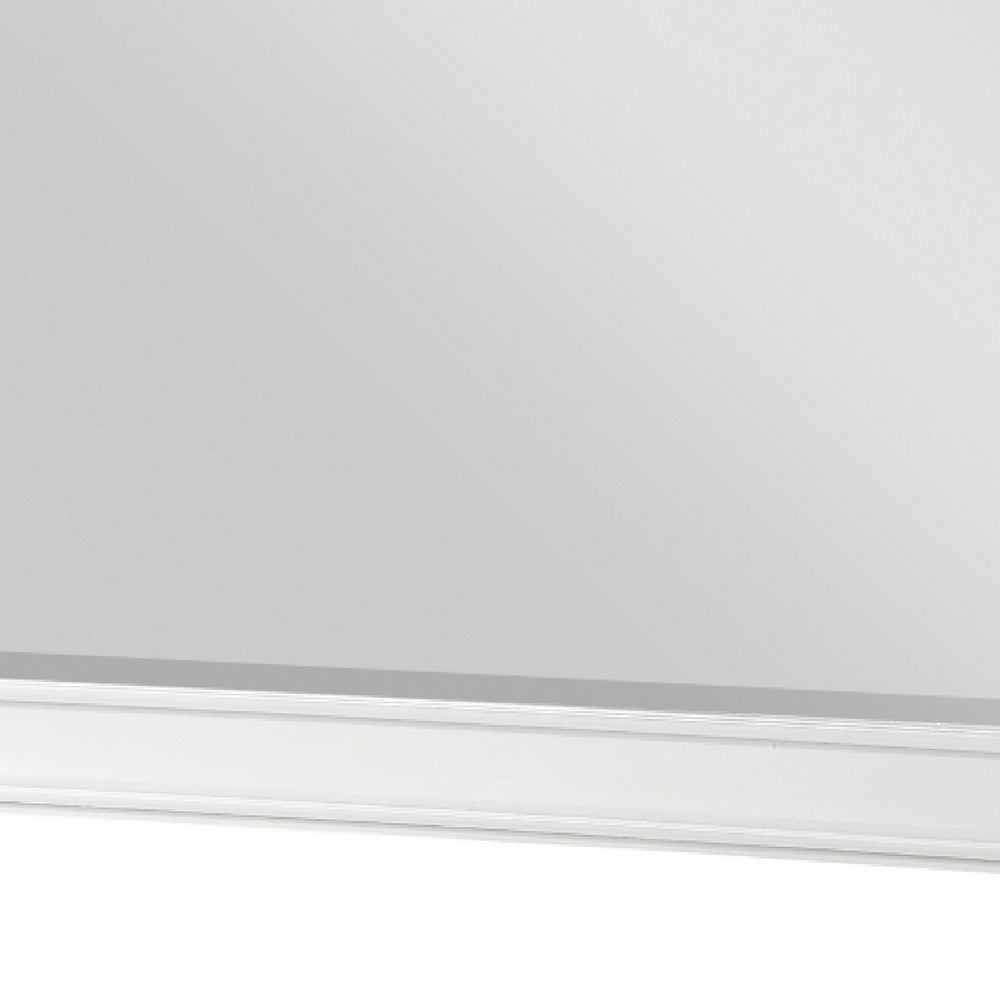 Lyni Dresser Mirror, Traditional Frame, White Wood, 37x44 Rectangular - BM351984