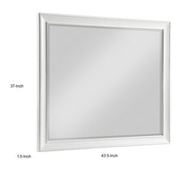 Lyni Dresser Mirror, Traditional Frame, White Wood, 37x44 Rectangular - BM351984