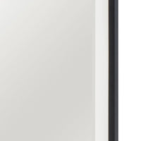 Jem Dresser Mirror, White and Walnut Brown Metal Frame, 37x42 Rectangular - BM351985