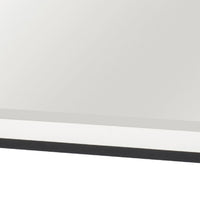 Jem Dresser Mirror, White and Walnut Brown Metal Frame, 37x42 Rectangular - BM351985