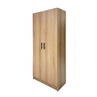 Mea Utility Storage Cabinet, 2 Doors, 3 Shelves, 71 Inch Oak Brown - BM352098