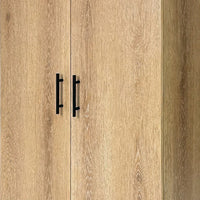 Mea Utility Storage Cabinet, 2 Doors, 3 Shelves, 71 Inch Oak Brown - BM352098