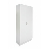 Mea Utility Storage Cabinet, 2 Doors, 3 Shelves, 71 Inch Glam White - BM352099