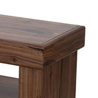 Kima Entryway Bench, Open Lower Shelf, 60 Inch Walnut Brown Wood - BM352123