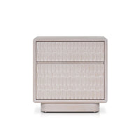 Lya Nightstand, 2 Soft Close Drawers, Contemporary Whitewash - BM352128