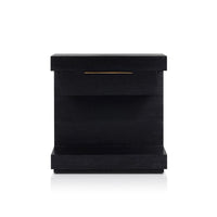Joa Nightstand, 1 Drawer and Fixed Open Shelf, Modern Black - BM352130