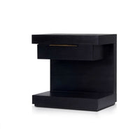 Joa Nightstand, 1 Drawer and Fixed Open Shelf, Modern Black - BM352130