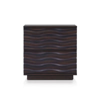 Roa Modern Nightstand, 2 Soft Closing Drawers, Antique Brown - BM352131