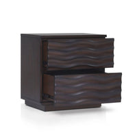 Roa Modern Nightstand, 2 Soft Closing Drawers, Antique Brown - BM352131
