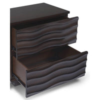Roa Modern Nightstand, 2 Soft Closing Drawers, Antique Brown - BM352131