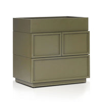 Sena Nightstand with Tray Top, 2 Soft Close Drawers, Olive Green - BM352135