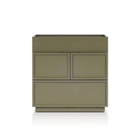 Sena Nightstand with Tray Top, 2 Soft Close Drawers, Olive Green - BM352135