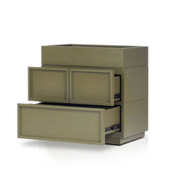 Sena Nightstand with Tray Top, 2 Soft Close Drawers, Olive Green - BM352135