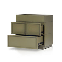 Sena Nightstand with Tray Top, 2 Soft Close Drawers, Olive Green - BM352135