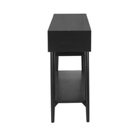 Ian Console Table, 2 Drawers w Shelf, Modern Black, 42 Inch Rectangular - BM352148