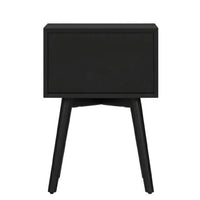 Ian Side End Table, Felt-Lined Drawer, Modern Black, 18 Inch Rectangular - BM352159