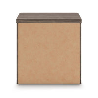 Keny Nightstand, 2 Drawers with Gold Handles, Matte White, Dark Brown - BM352165