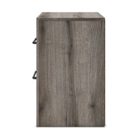 Gesa Nightstand, 2 Drawers with Bar Handles, USB Port, Weathered Gray - BM352169