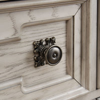 Bryl Oversize Nighstand, 3 Drawers with Bronze Knobs, Antique White - BM352176