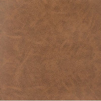 Cia Dining Side Chair Set of 2, Brown Faux Leather, Metal Frame Gold  - BM352179
