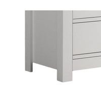 Nori 51 Inch Wide Dresser, 6 Drawers with Split Top, Black Handles, White - BM352205