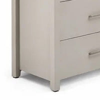 Kori Wide Dresser, 6 Drawers with Silver Bar Handles, White - BM352209