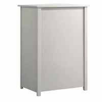 Kori Tall Dresser Chest, 4 Drawers with Silver Bar Handles, White - BM352214