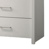 Kori Tall Dresser Chest, 4 Drawers with Silver Bar Handles, White - BM352214