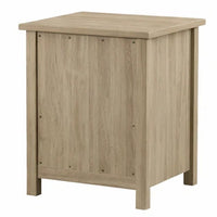 Kori Nightstand, 1 Drawer and Open Shelf, Black Pulls, Oak Brown - BM352215