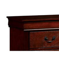 Lezy Nightstand, 2 Drawers, Nickel Pulls, Louis Philippe Cherry Brown