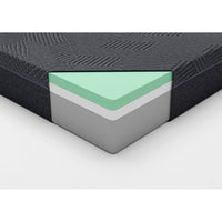 Maya Queen Mattress, Green Tea Gel-Infused Memory Foam, Gray Fabric 11 Inch