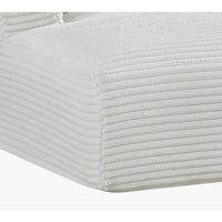 Cline Oversized Chaise Lounge Chair with 2 Pillows, Ivory Corduroy