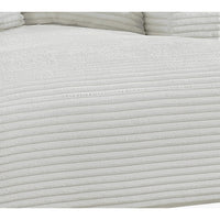 Cline Oversized Chaise Lounge Chair with 2 Pillows, Ivory Corduroy
