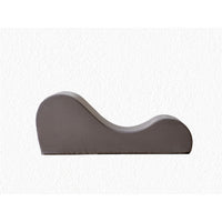 Siva Ergonomic Chaise Lounge Chair, Curved Design, Gray Faux Leather