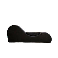 Siva Ergonomic Chaise Lounge Chair, Curved Design, Black Faux Leather