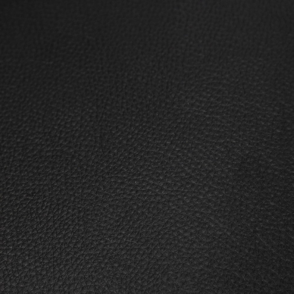 Ryno Mid-Century Accent Chair, Natural Wood Frame, Black Faux Leather