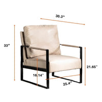 Kriya Accent Lounge Armchair, Black Metal Frame, Light Camel Microfiber