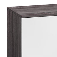 Donna TV Stand Media Console with 2 Door Cabinet, Dark Gray-White Wood 63 Inch