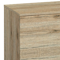 Donna TV Stand Media Console, Shelves and 2 Door Cabinet, Oak Gray Wood 63 Inch
