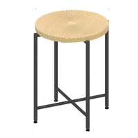 Covey 2Pc Coffee and End Table Set, Radial Pattern, Light Oak Top