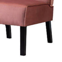 Revvy Armless Chair with Tapered Legs, Set of 2, Gray Tufted Velvet