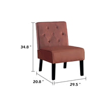 Revvy Armless Chair with Tapered Legs, Set of 2, Gray Tufted Velvet