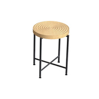 Sierra 2Pc Coffee and End Table Set, Ring Pattern, Oak-Antique White