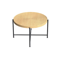 Sierra 2Pc Coffee and End Table Set, Ring Pattern, Oak-Antique White